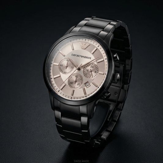 Emporio Armani Silver Dial Stainless Steel Copy Watch