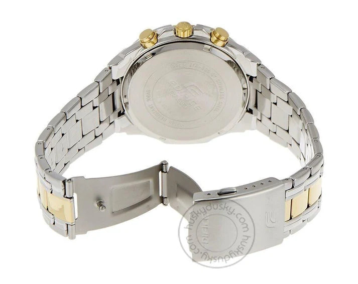 Casio Edifice EFR-539SG-7AVUDF Chronograph Watch for Men – White Dial Gold Metal Strap
