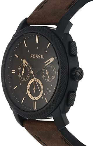 Fossil Machine Chronograph Brown Leather Strap Watch for Men – FS4656