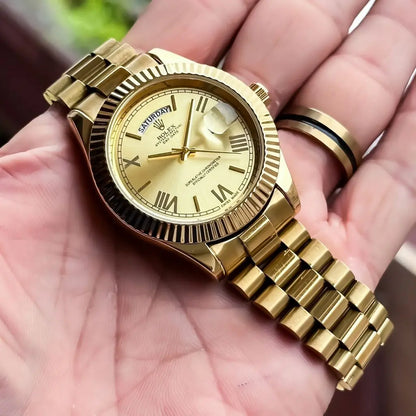 Rolex Day-Date Golden 7A Premium Watch for Men