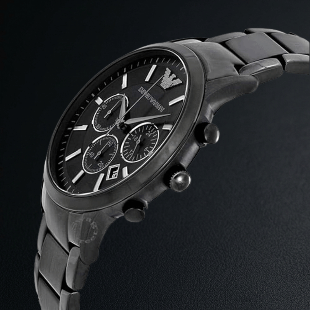 Emporio Armani AR2453 Black Dial Stainless Steel Watch for Men