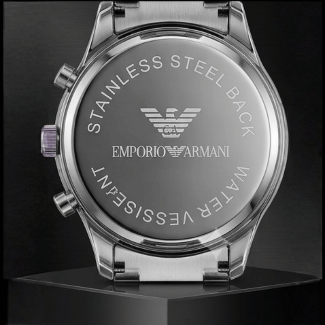 Emporio Armani AR2453 Black Dial Stainless Steel Watch for Men