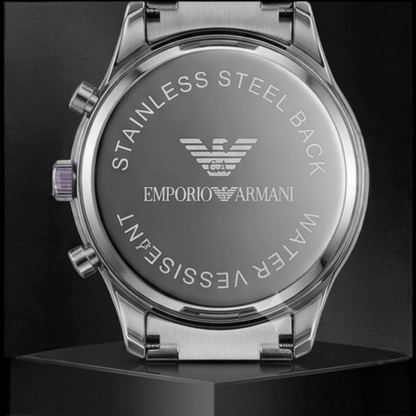 Emporio Armani AR2453 Black Dial Stainless Steel Watch for Men