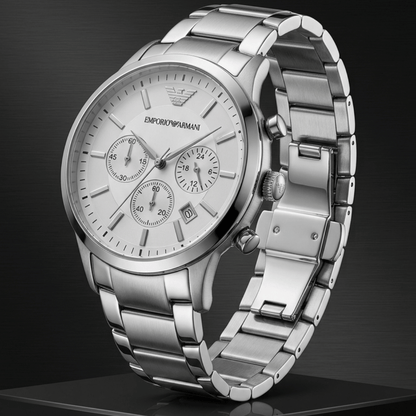 Emporio Armani AR2458 White Dial Chronograph Copy Watch for Men