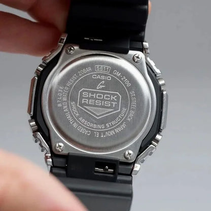 Casio G-Shock GM-2100-1ADR Metal Silver & Black 7AA Premium Watch for Unisex
