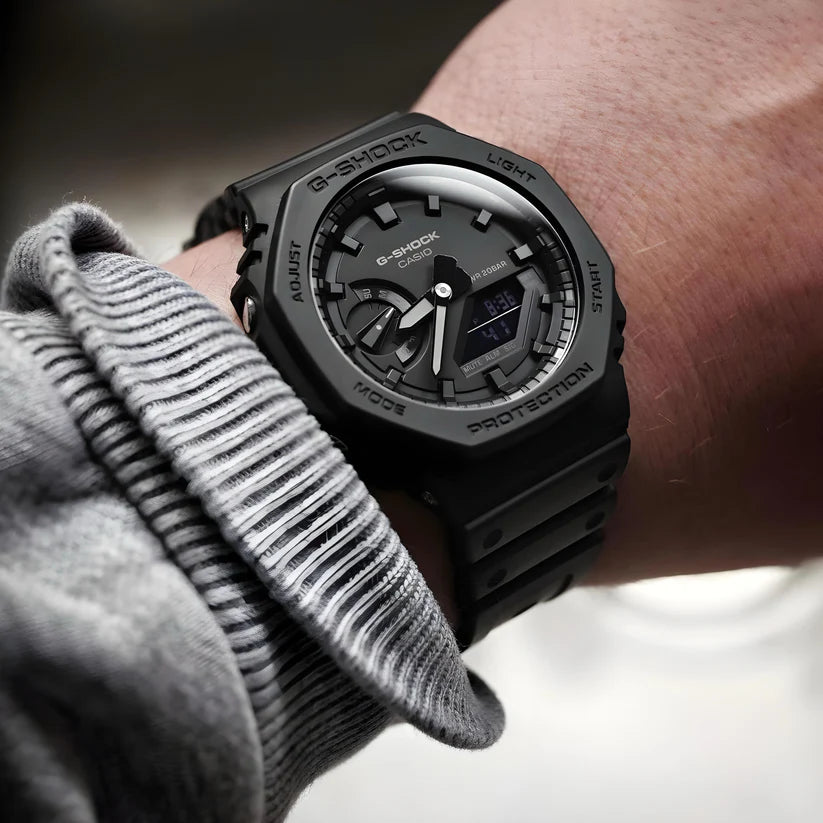 Casio G-Shock GA-2100 All Black 7AA Premium Watch for Unisex