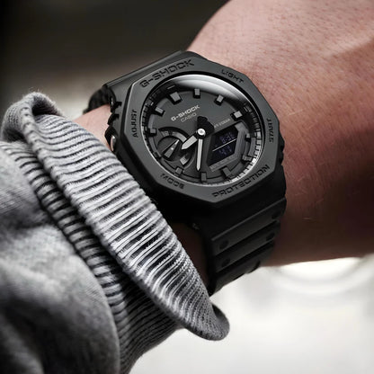 Casio G-Shock GA-2100 All Black 7AA Premium Watch for Unisex