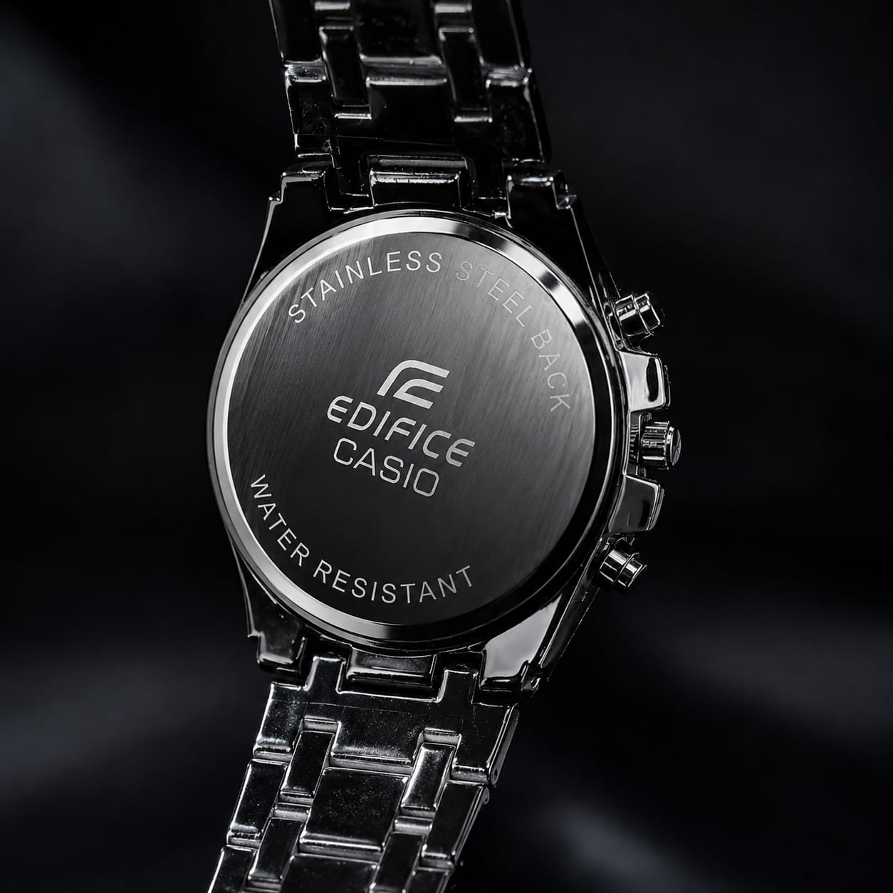 Casio Edifice EF-558D-1AVDF Black Dial Chronograph Watch for Men – Black Stainless Steel