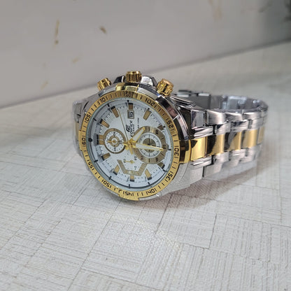 Casio Edifice EFR-539SG-7AVUDF Chronograph Watch for Men – Silver & Gold Stainless Steel