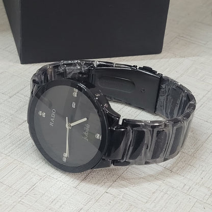 Rado True Round Jubilé Black Dial Ceramic Copy Watch for Men