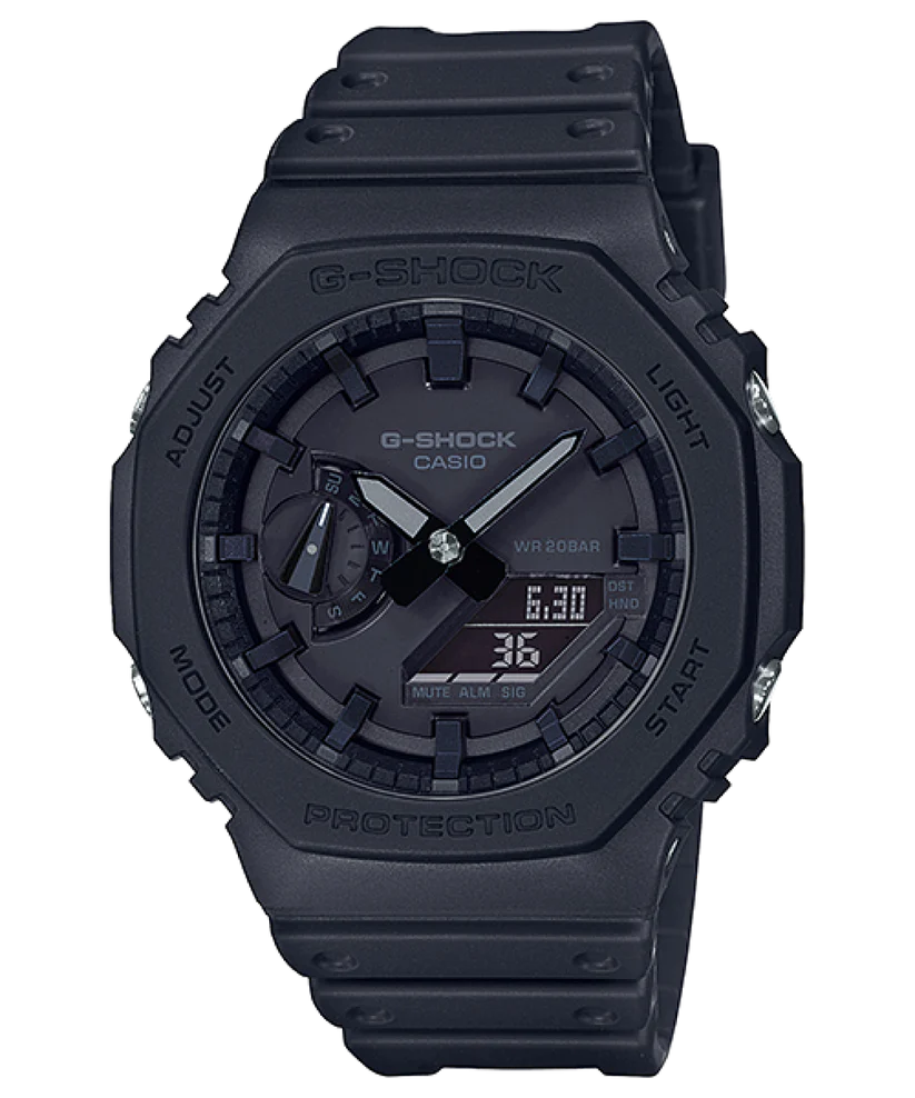 Casio G-Shock GA-2100 All Black 7AA Premium Watch for Unisex