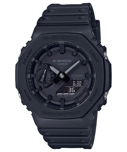 Casio G-Shock GA-2100 All Black 7AA Premium Watch for Unisex